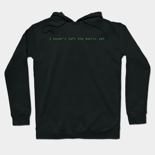 I haven't left the matrix yet Hoodie by lorocoart